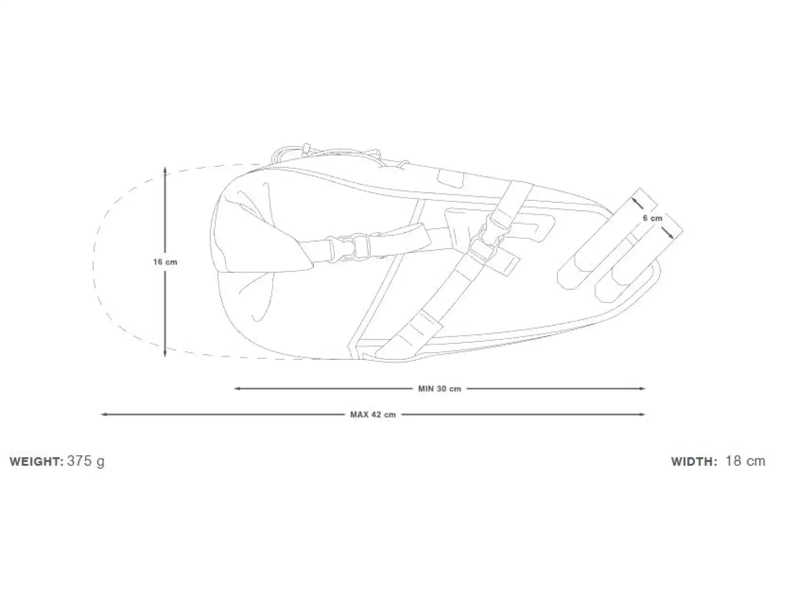 Apidura Backcountry podsedlová taška 10 l čierna/sivá