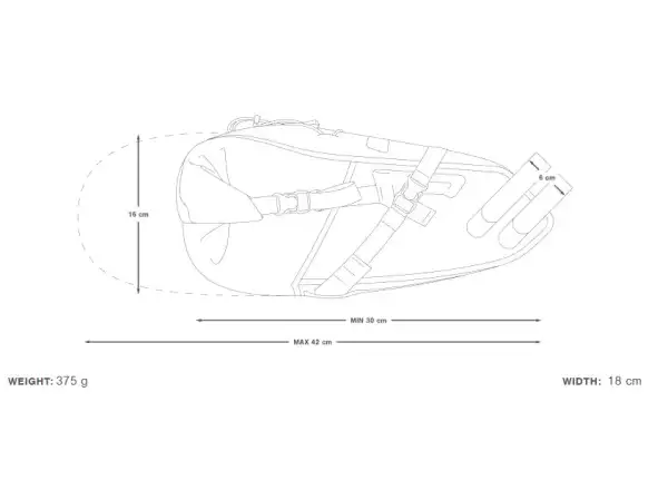 Apidura Backcountry podsedlová taška 10 l čierna/sivá