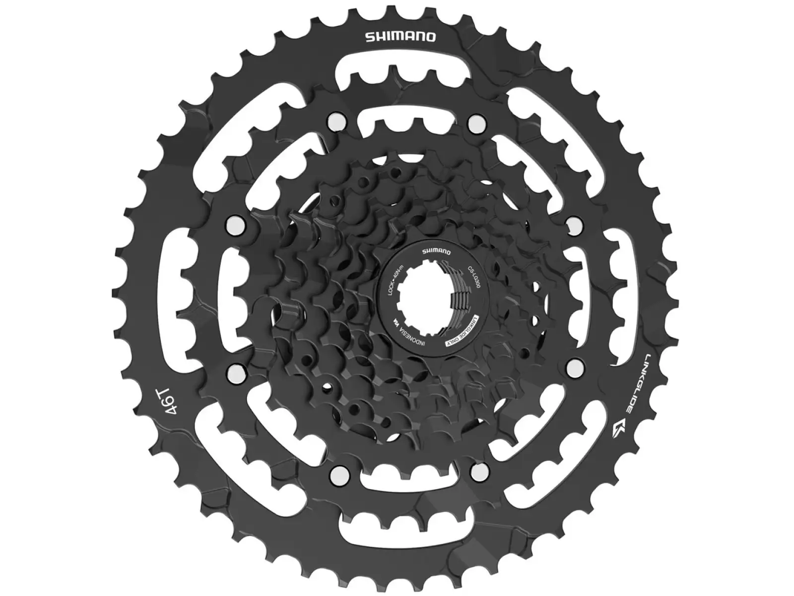 Shimano CUES CS-LG300-9 Linkglide 9-rýchlostná kazeta 11 – 46 zubov