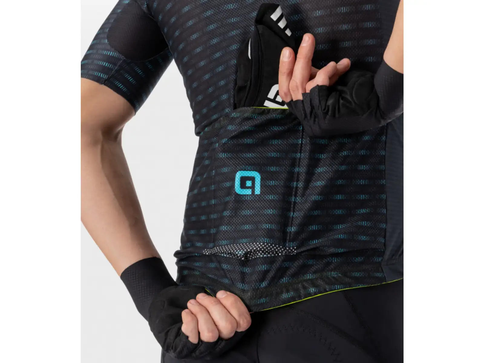 ALÉ GRAPHICS pánsky dres krátky rukáv black/turquoise