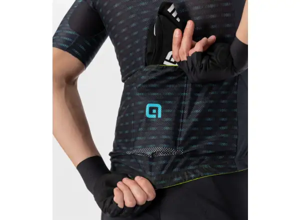 ALÉ GRAPHICS pánsky dres krátky rukáv black/turquoise