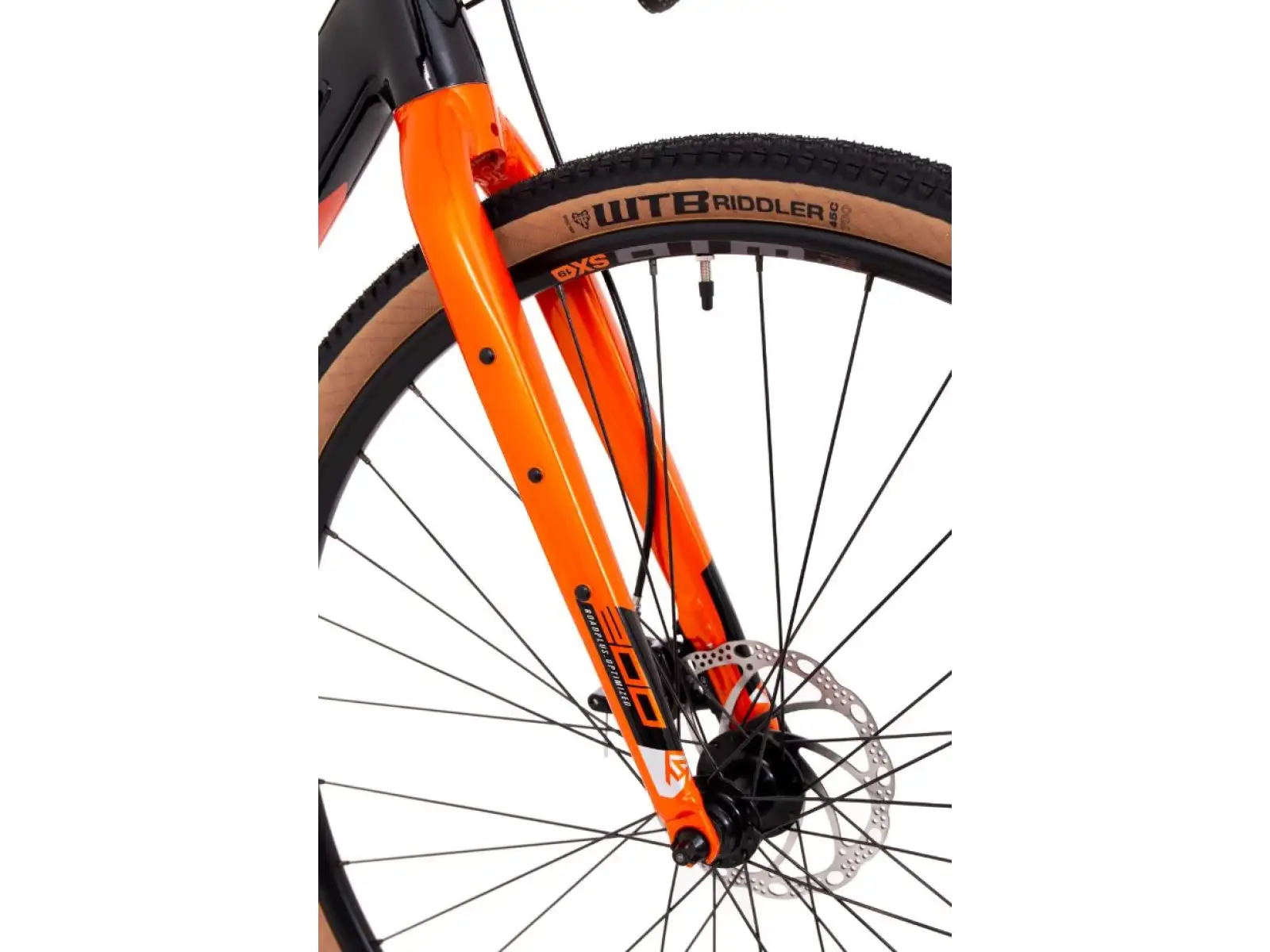 Rock Machine Gravelride 200 gravel bicykel Gloss Black/Brick Orange/Silver