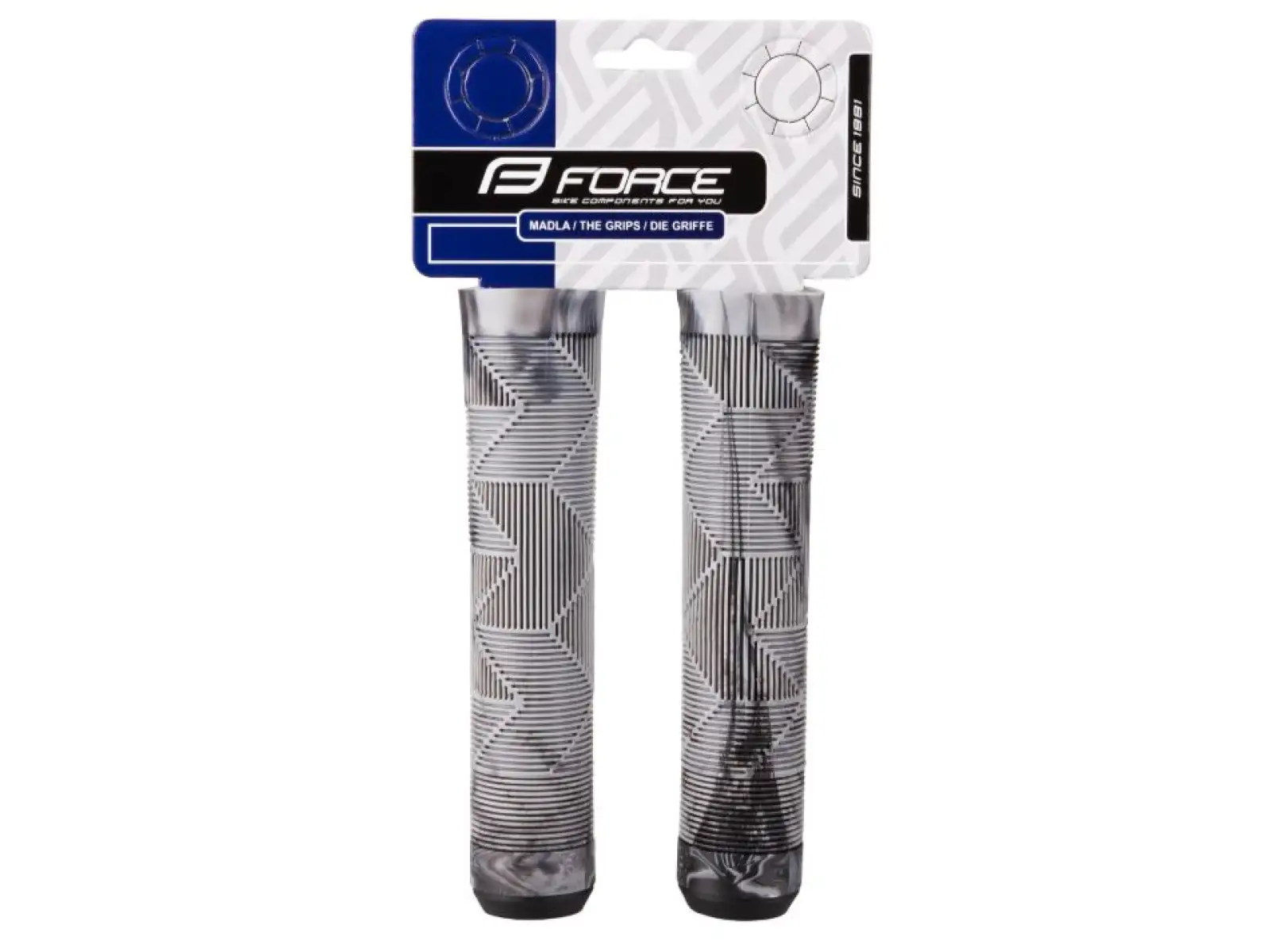 Foce BMX145 gumové gripy čierna/sivá