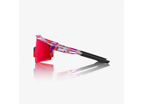 100% Speedcraft SL okuliare FDJ Gloss Translucent Red/Blue/HiPER Fire Red Mirror Lens