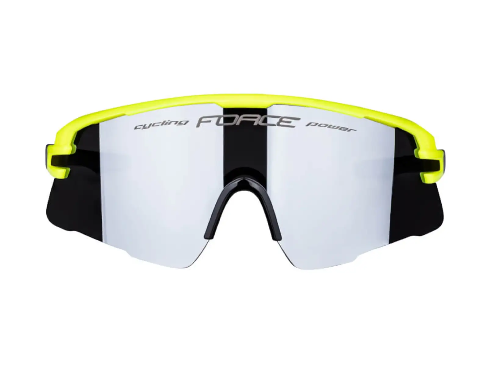 Force Ambient cyklistické okuliare fluo/sivé, čierne zrkadlové sklá