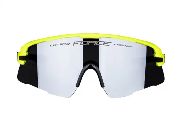Force Ambient cyklistické okuliare fluo/sivé, čierne zrkadlové sklá