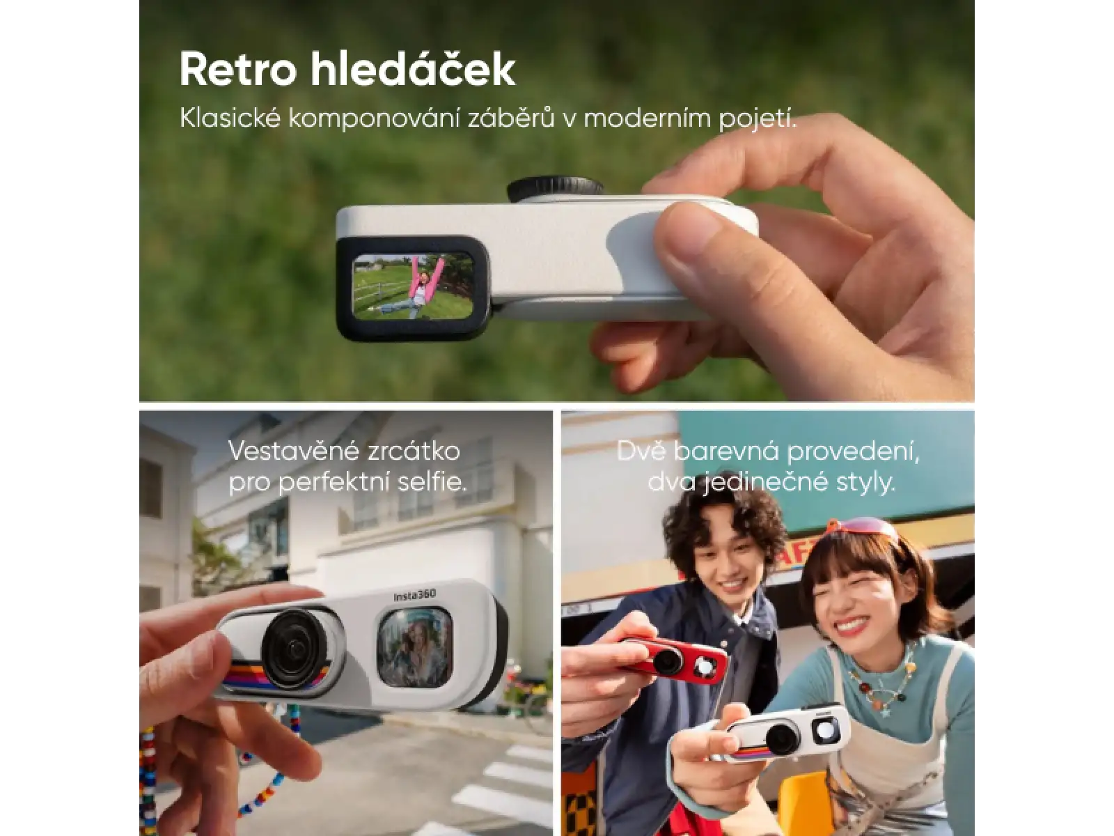 Insta360 GO 3S kamera Retro bundle 64 GB špeciálna edícia červená