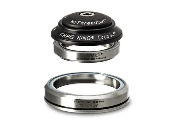 Chris King DropSet 3 Tapered hlavové zloženie 1 1/8"-1.5", GripLock, IS41/28.6 čierna