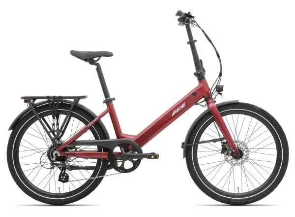 Apache Tanka 24 RX skladací elektrobicykel 363 Wh S/M bordová