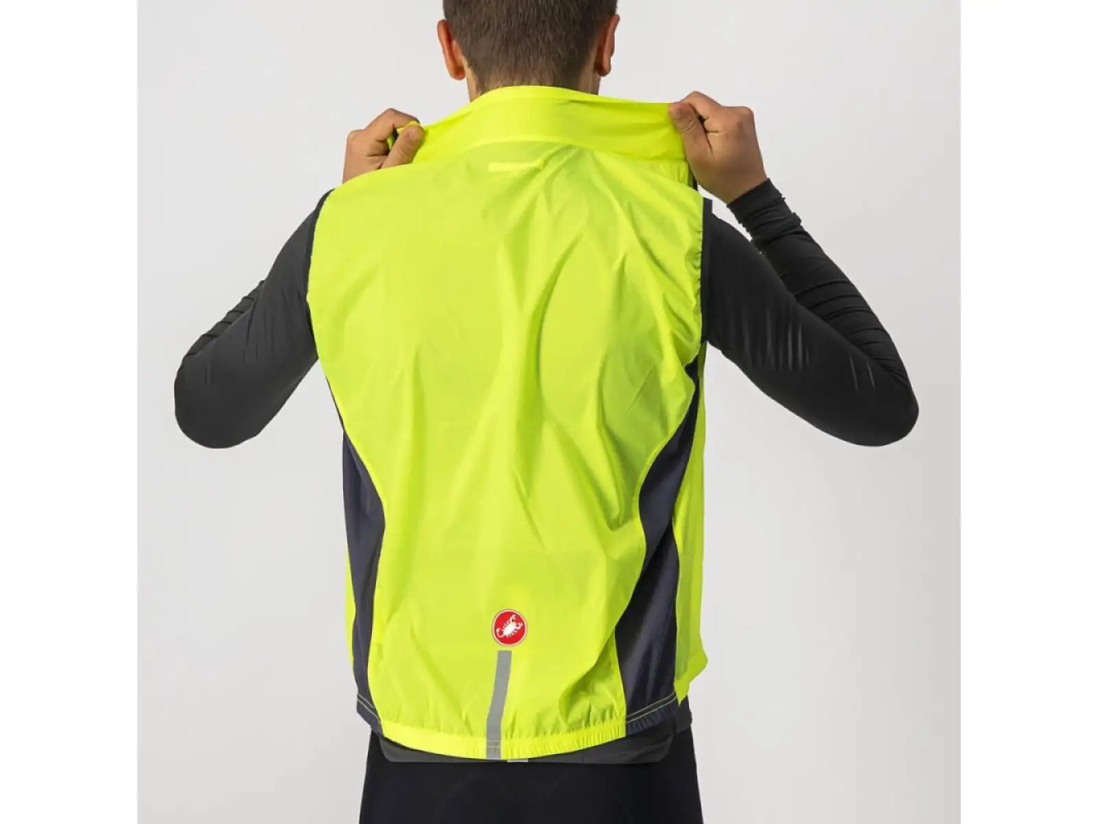 Castelli Squadra Stretch pánska vesta yellow fluo/dark gray