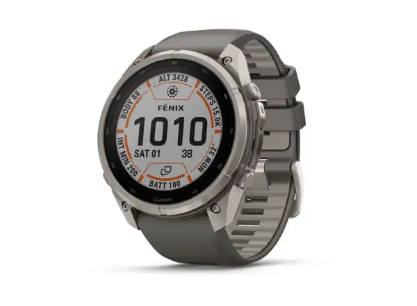 Garmin Fénix 9 Pro inReach Solar 51 mm inteligentné hodinky Titanium Pebble Gray/Silver Gray