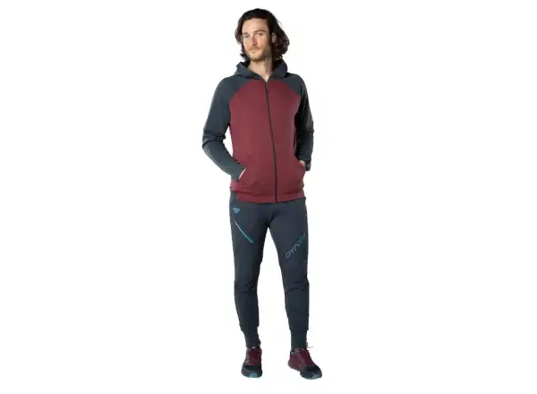 Dynafit 24/7 Polartec pánska mikina s kapucňou Burgundy