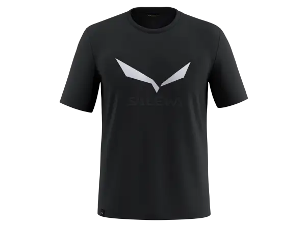 Salewa Solidlogo Dry pánske tričko krátky rukáv Black out