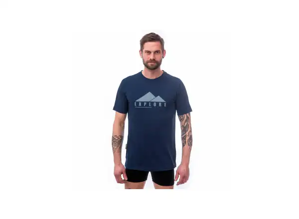 Sensor Merino Air PT Explore pánske tričko krátky rukáv tmavo modrá