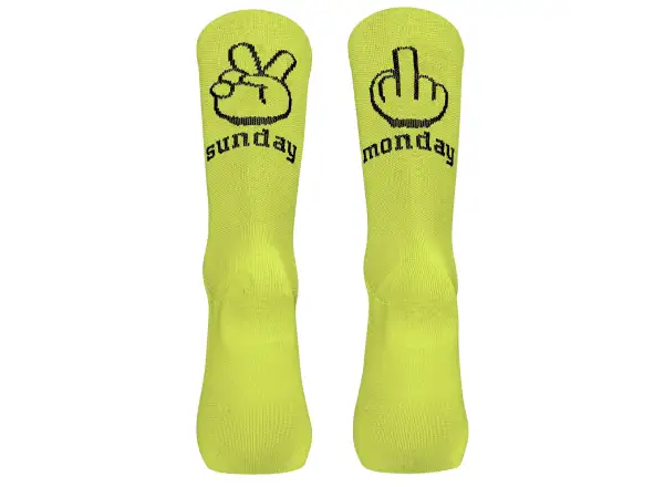 Northwave Sunday Monday cyklistické ponožky Yellow Fluo