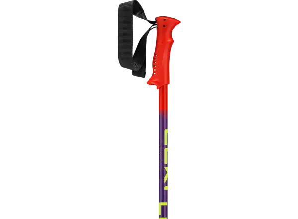 Leki Racing Kids detské zjazdové palice Bright red-violet-neonyellow