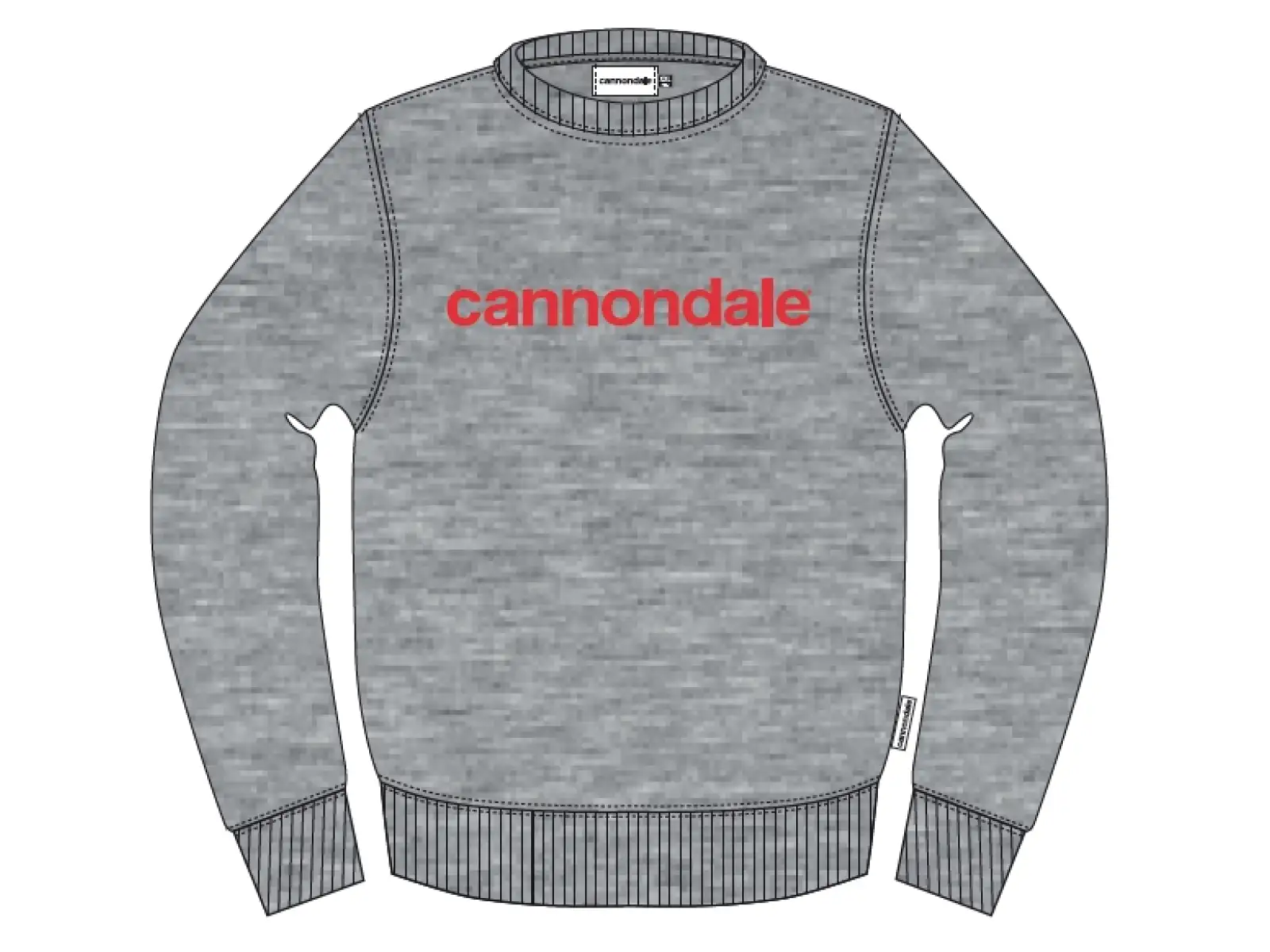Cannondale Lifestyle pánska mikina dlhý rukáv Heather Grey/Rally Red