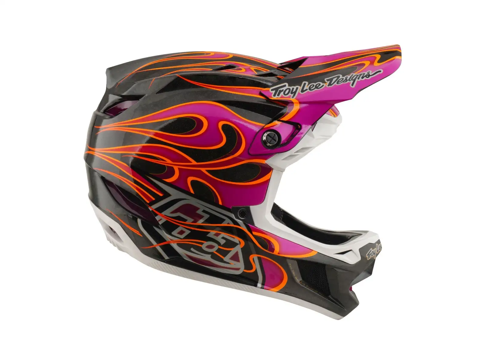 Troy Lee Designs D4 Carbon MIPS prilba Torched Carbn/Magenta