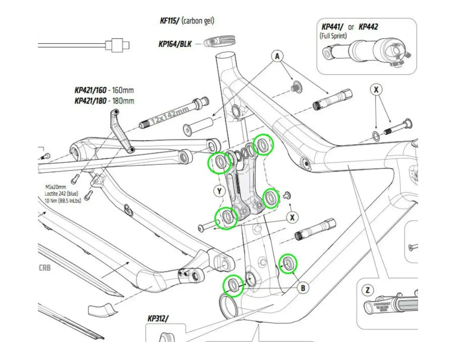 Cannondale Scalpel Si Pivot Bearings sada ložísk