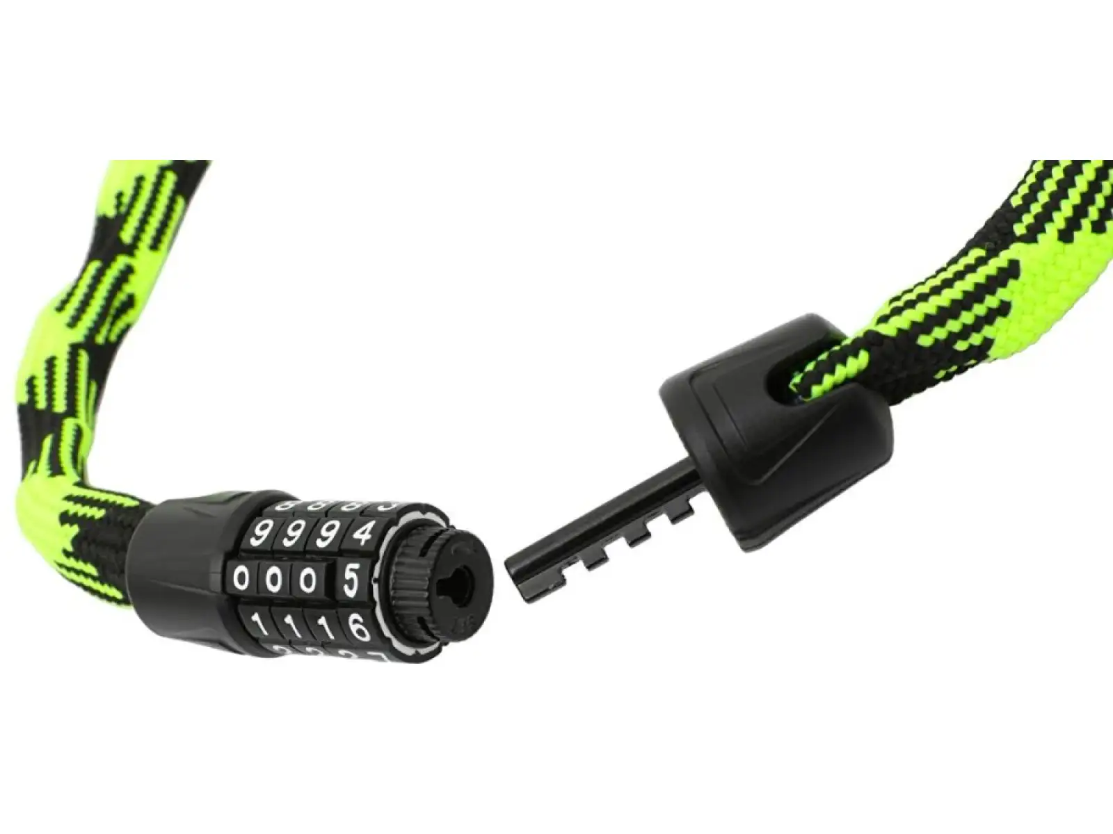 Max1 Twist reťazový zámok kódový 3,2x1200 mm zeleno/čierny