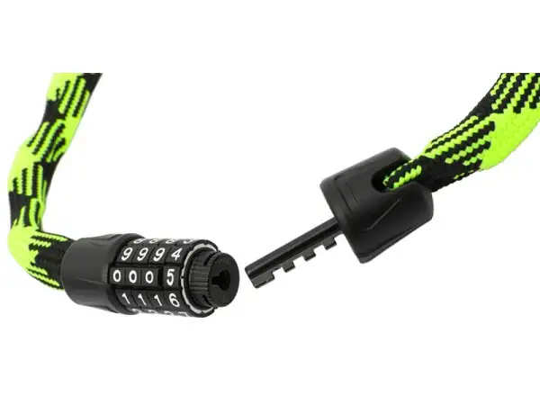 Max1 Twist reťazový zámok kódový 3,2x1200 mm zeleno/čierny
