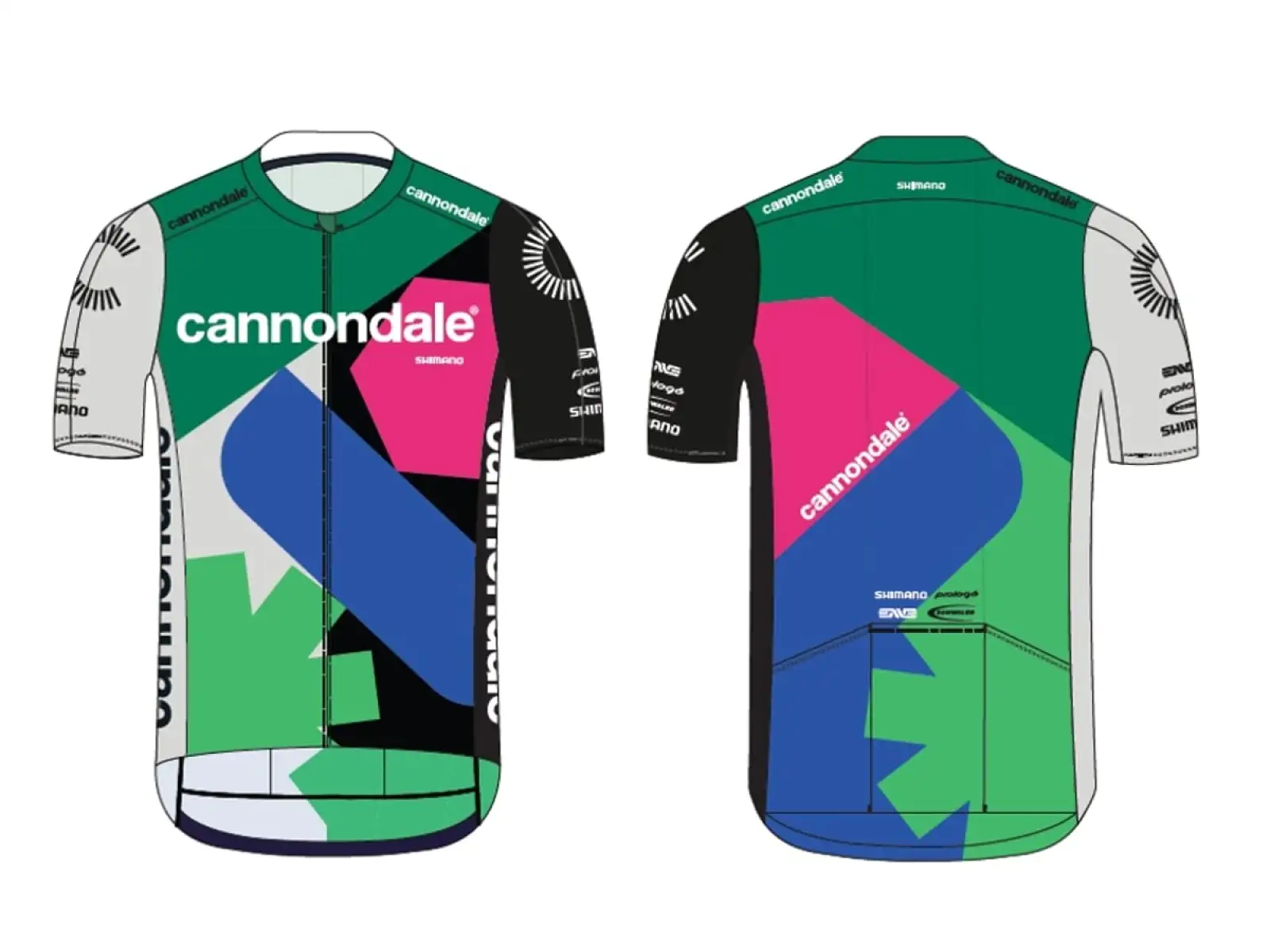 Cannondale CFR Replica pánsky dres krátky rukáv Green/Blue