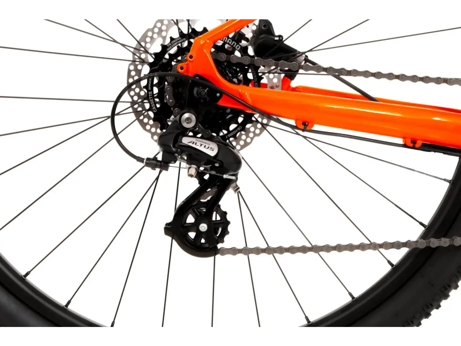 Rock Machine Blizz 10-29 gloss neon orange/dark red/black horský bicykel