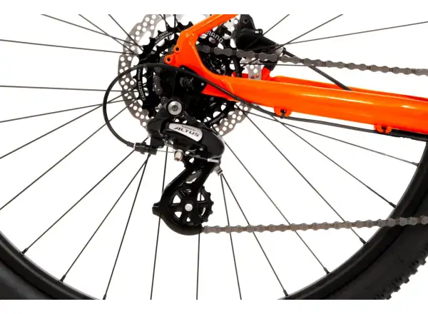 Rock Machine Blizz 10-29 gloss neon orange/dark red/black horský bicykel