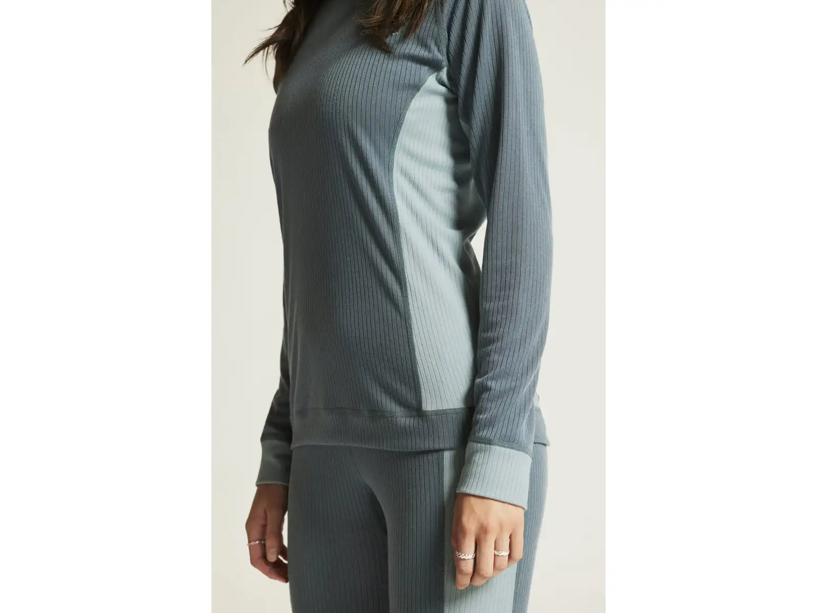 Craft Core Dry Baselayer dámska súprava tričko dlhý rukáv+nohavice modrá