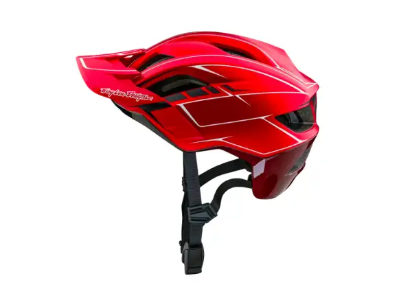 Troy Lee Designs Flowline SE Mips prilba Pinstripe Red