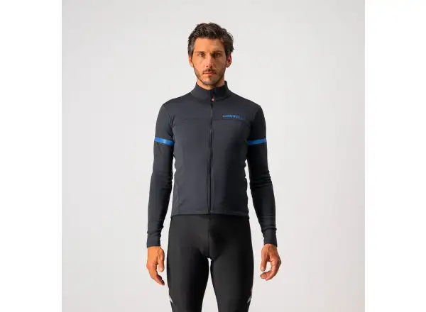 Castelli Fondo 2 pánsky dres dlhý rukáv light black/blue reflex