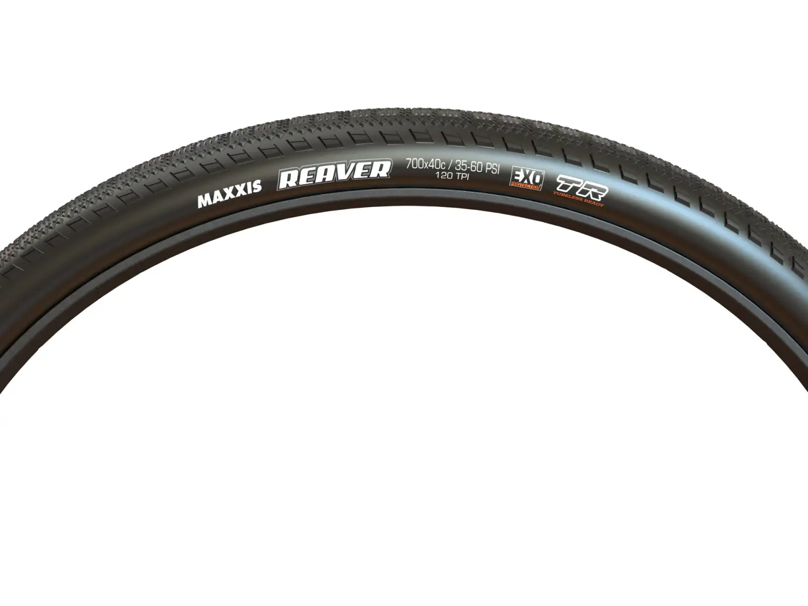 Šotolinový plášť Maxxis Reaver 700x40C EXO TR Kevlar Black