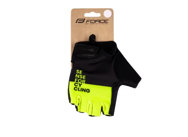 Force Fine krátke rukavice čierna/Fluo