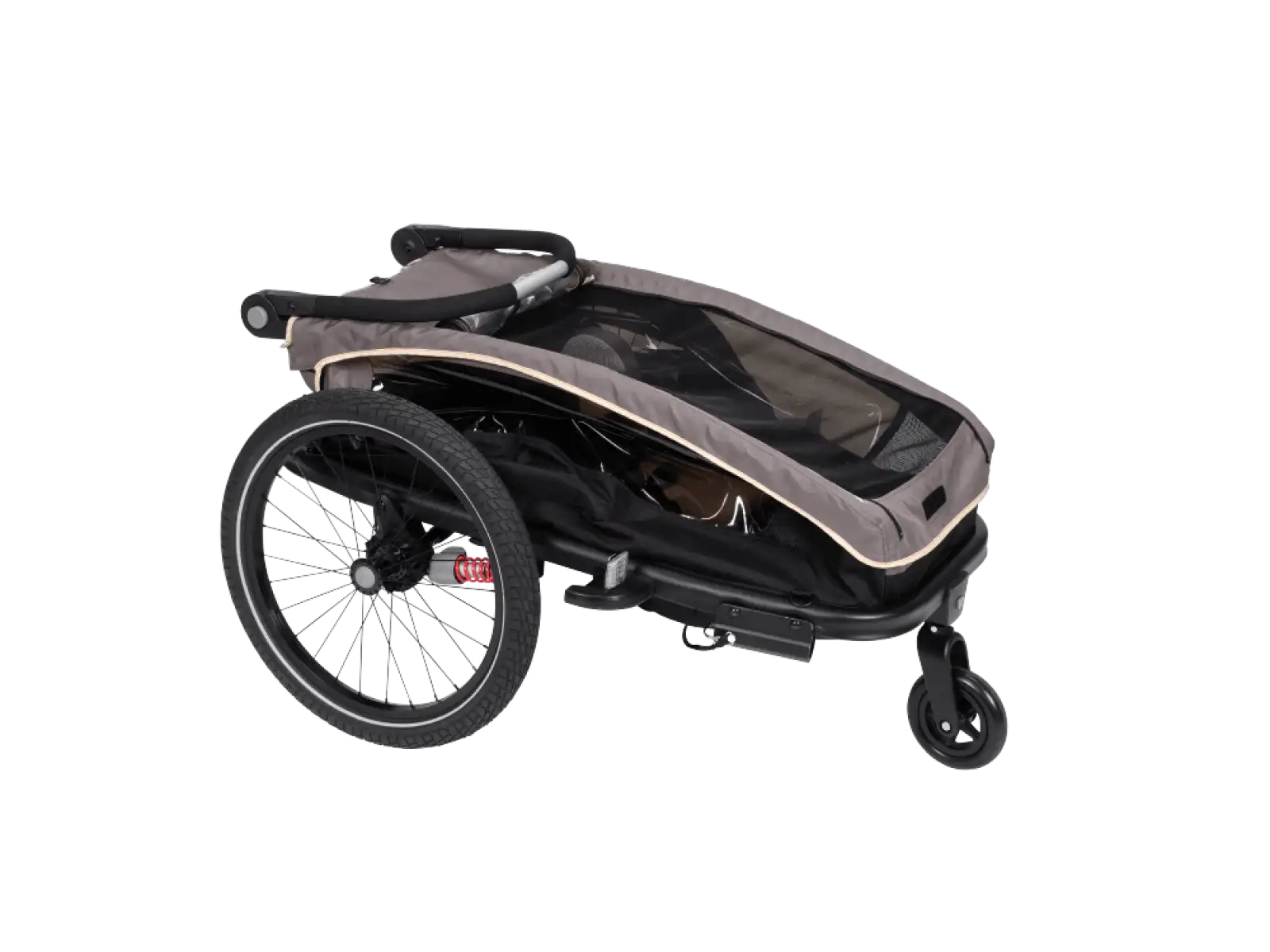 XLC MONOs BS-C09 detský závesný vozík 20" sivá/béžová/antracit