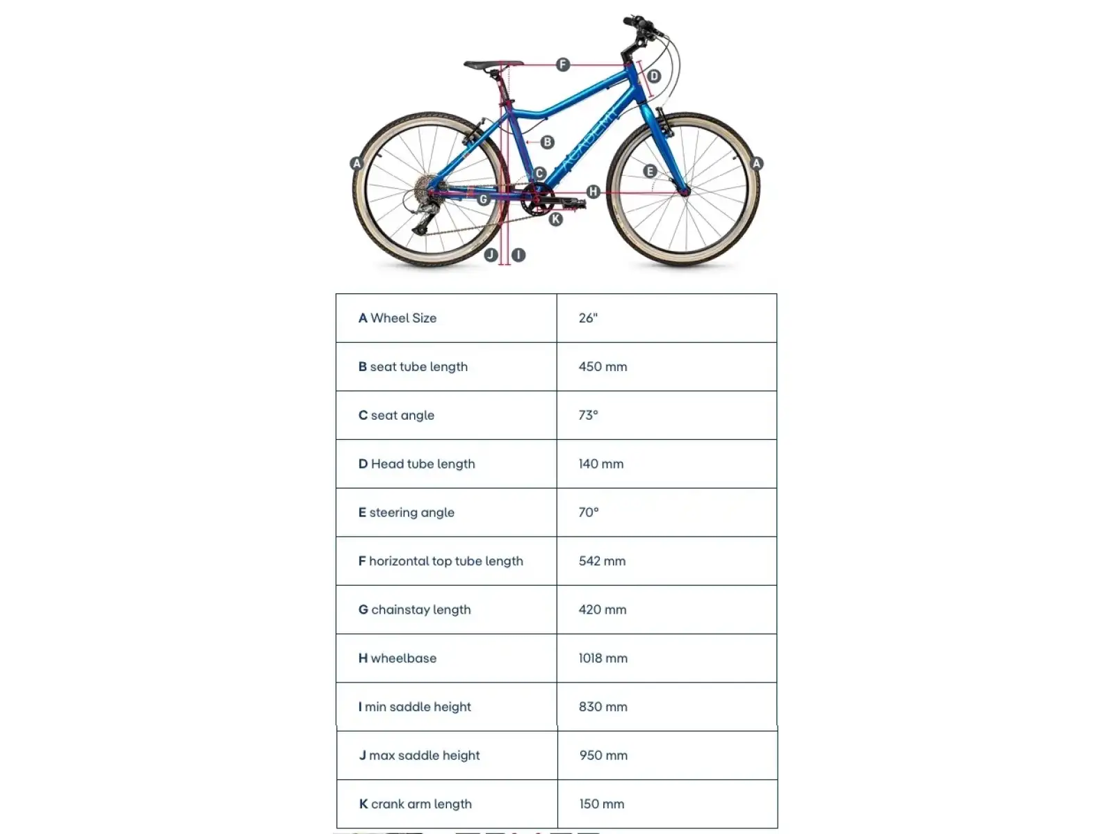 Academy Grade 6 detský bicykel 26" červená