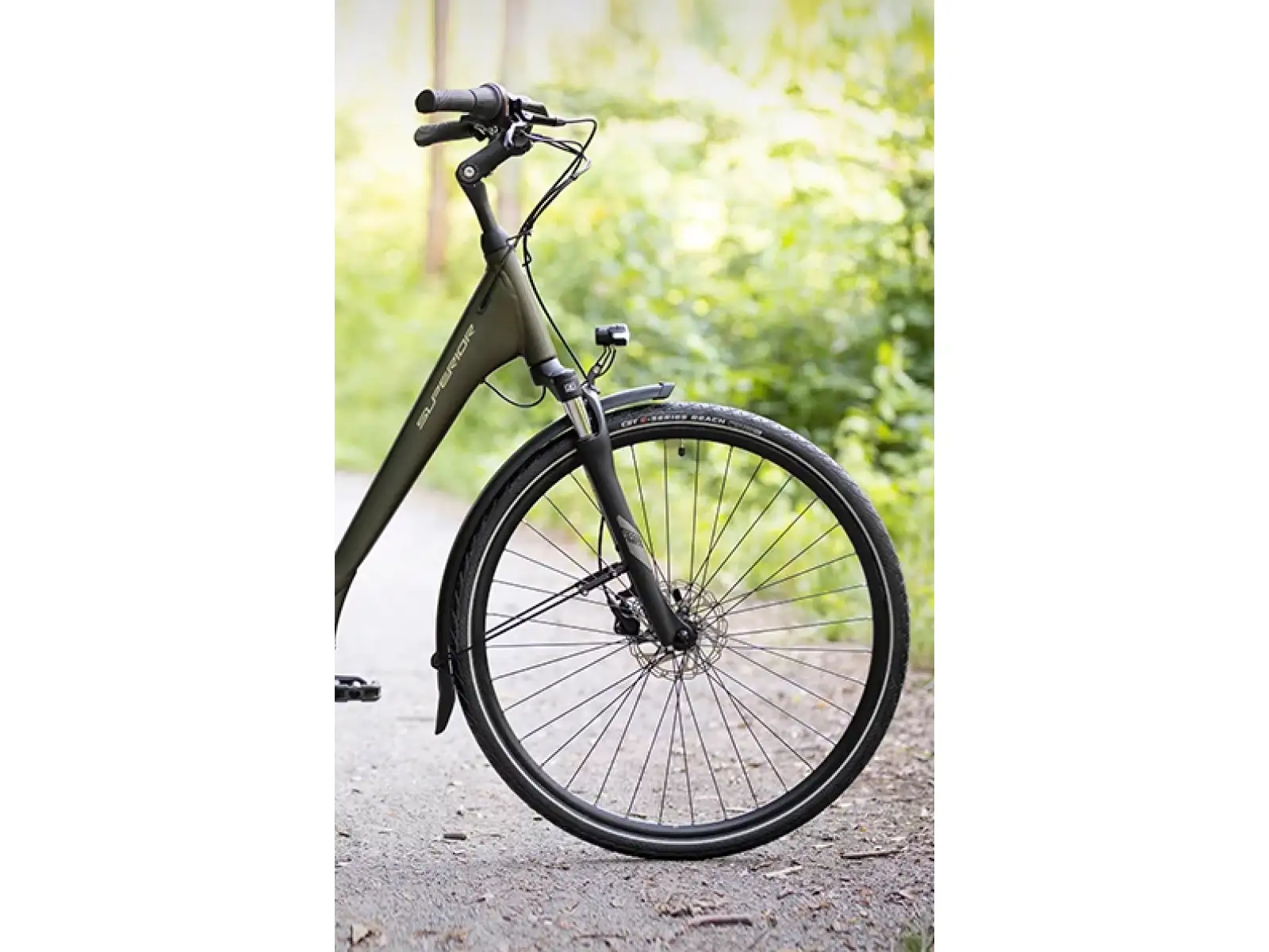 Mestský elektrobicykel Superior SBC 200 matný tmavozelený