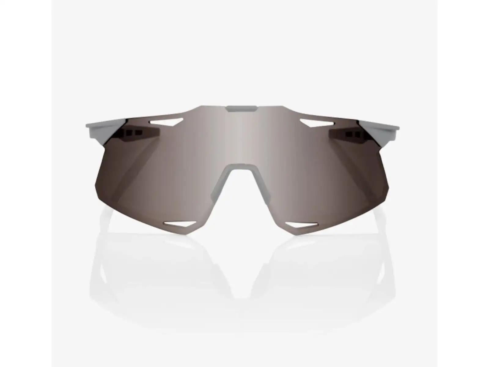 100% Hypercraft okuliare Matte Stone Grey/HiPER Crimson Silver Mirror Lens