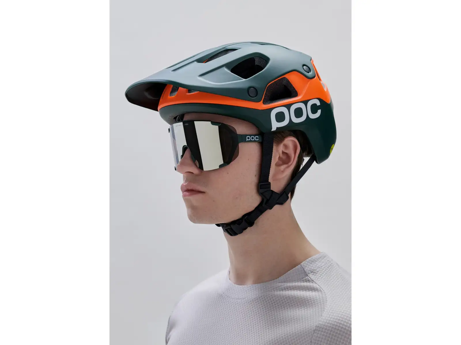 POC Cularis Pure MTB prilba Pargasite Green Matt/Fluorescent Orange Matt