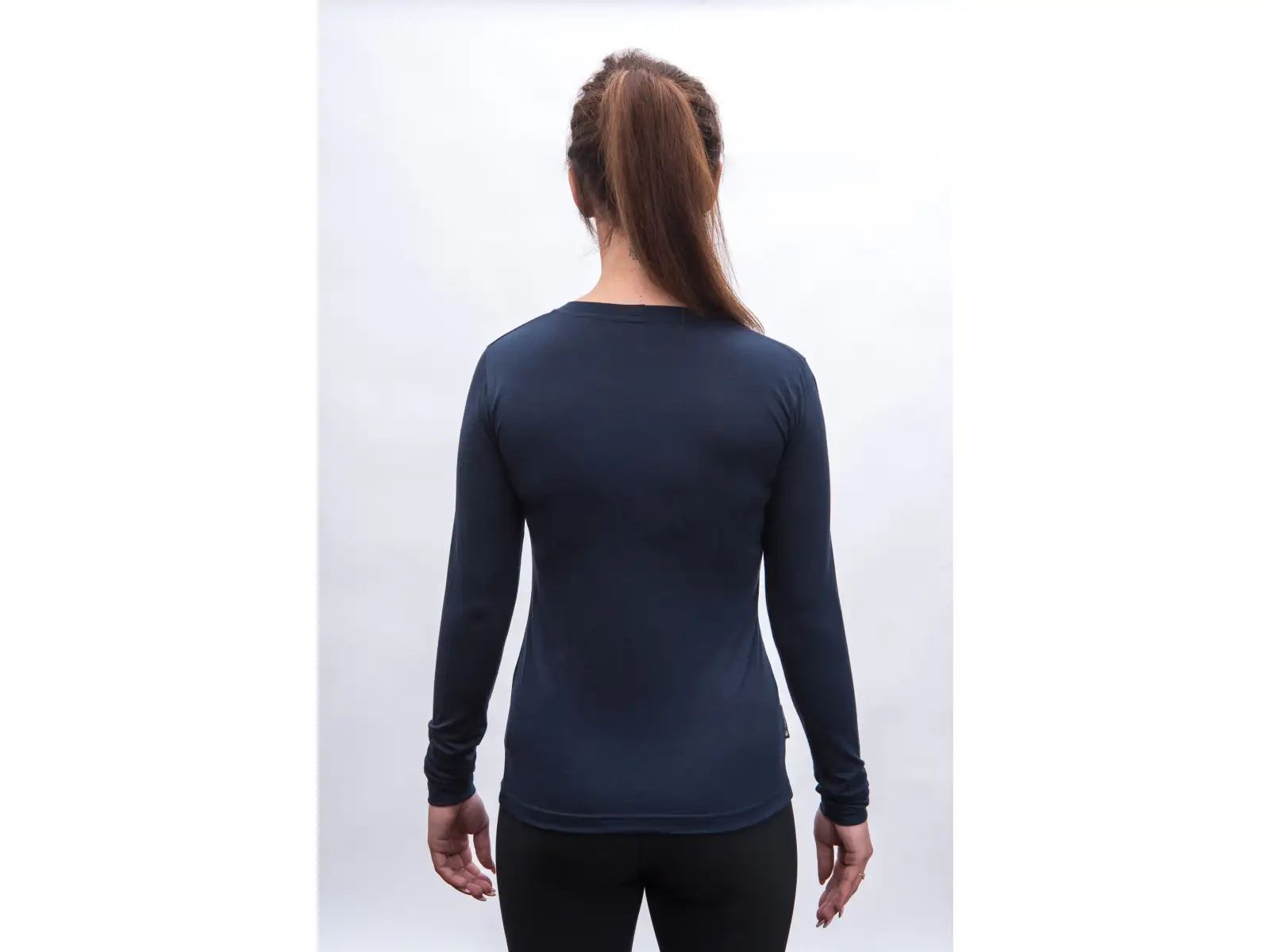 Sensor Merino Active Songbirds dámske tričko dlhý rukáv Deep Blue