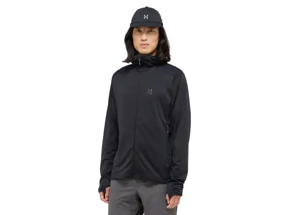 Haglöfs L.I.M Mid Multi Hood pánska mikina True Black