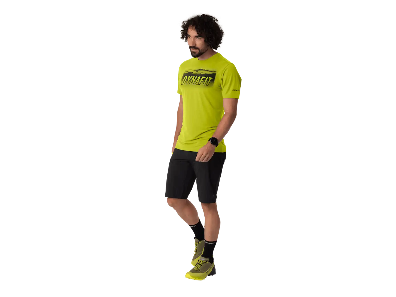 Dynafit Transalper Graphic pánske tričko krátky rukáv Golden Lime