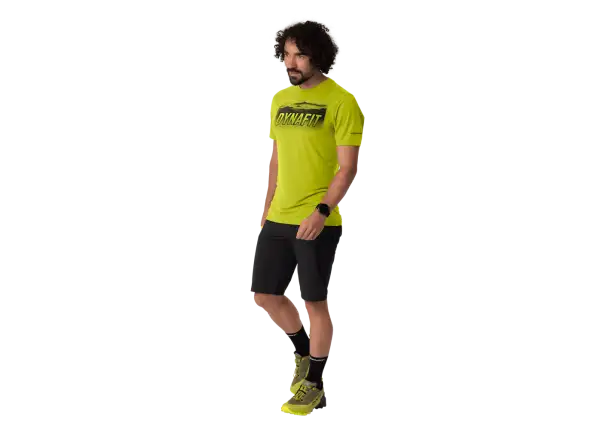 Dynafit Transalper Graphic pánske tričko krátky rukáv Golden Lime