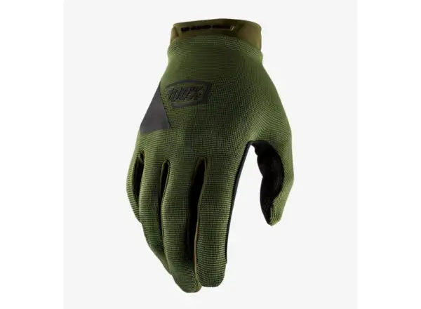 100% Ridecamp pánske rukavice Army Green/Black
