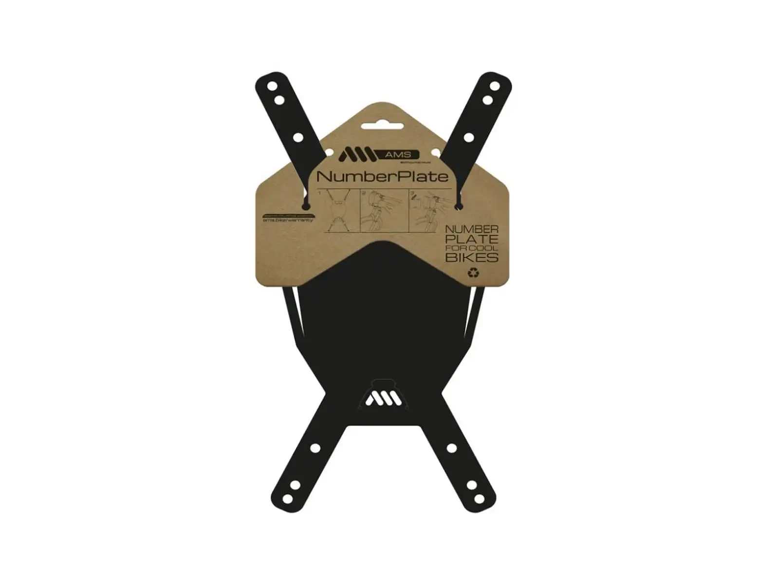 All Mountain Style Number Plate tabuľka na štartové čísla Skull/Black