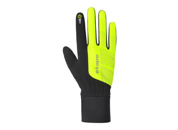 Etape Skin WS rukavice čierna/žltá fluo