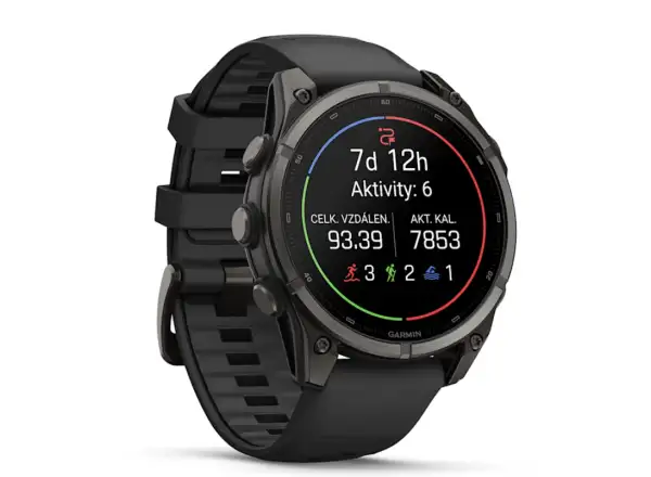 Garmin Fénix 9 – 47 mm inteligentné hodinky Carbon gray DLC Titanium/Black
