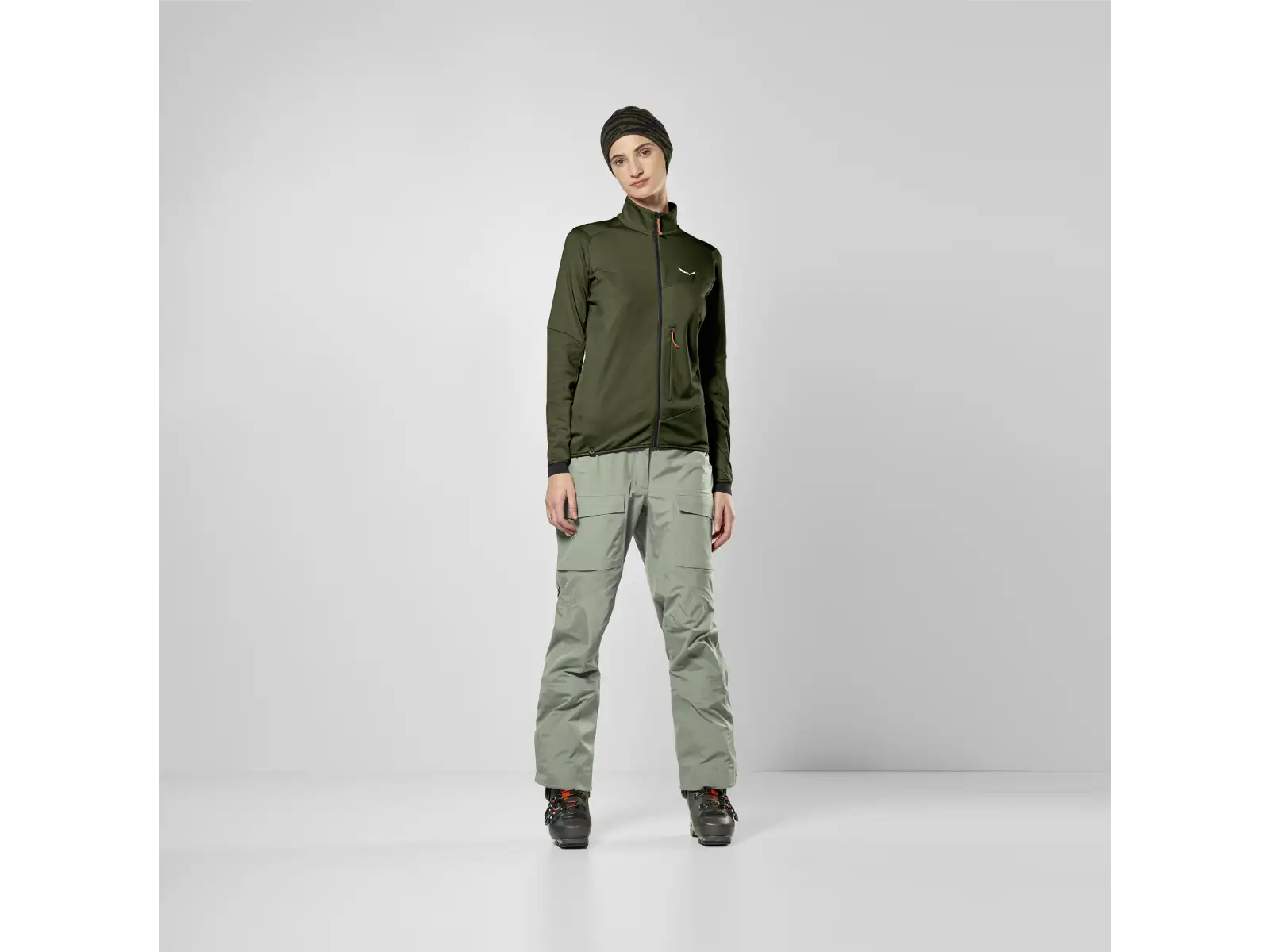 Salewa Sella Crevasse dámska mikina Dark Olive