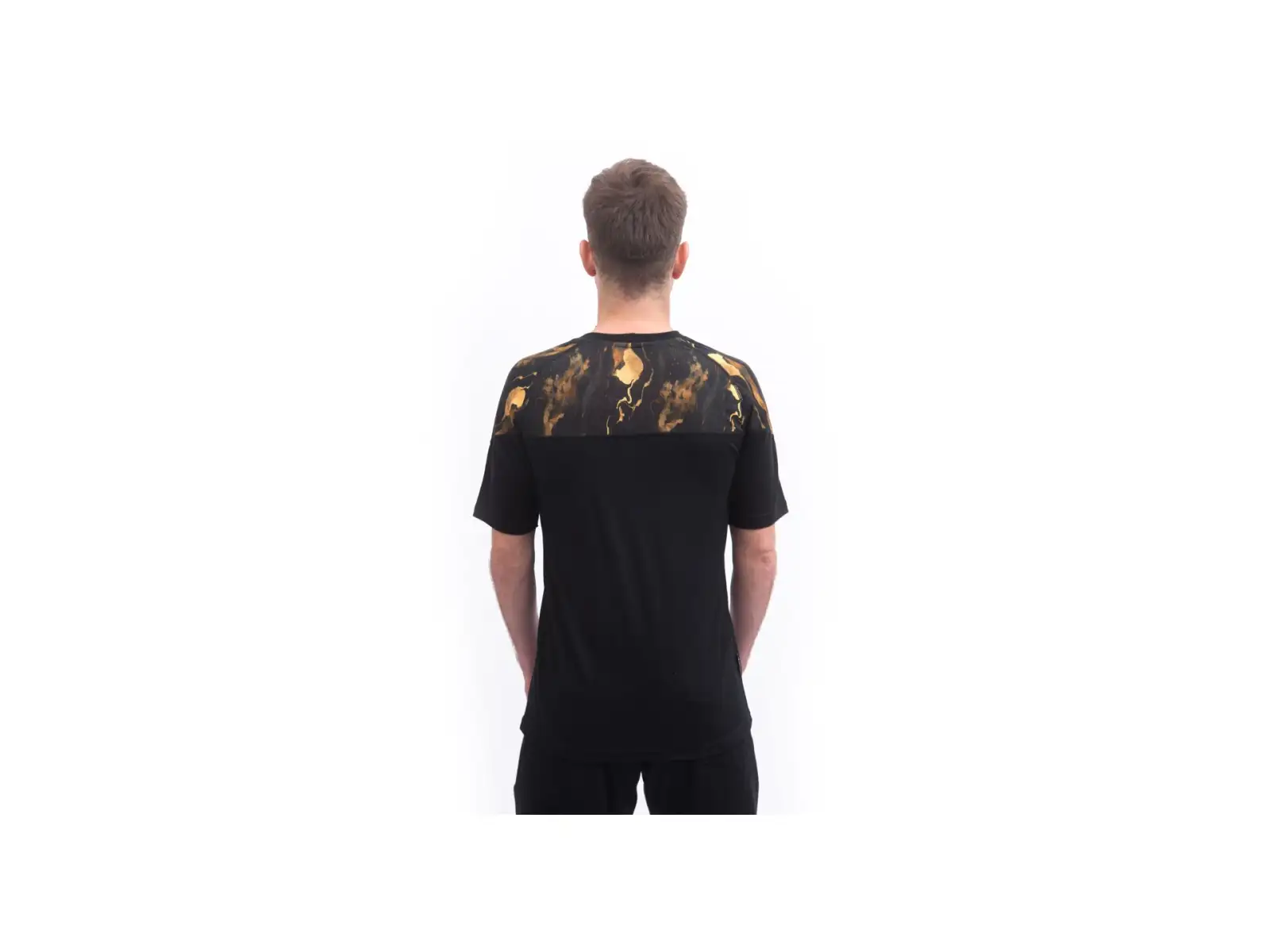Sensor Merino Impress pánske tričko krátky rukáv čierna/Cosmos