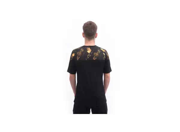 Sensor Merino Impress pánske tričko krátky rukáv čierna/Cosmos