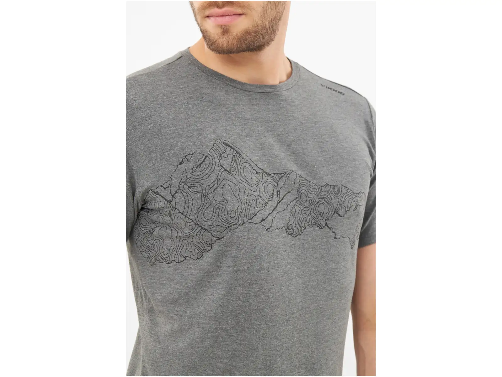 Viking Lako pánske tričko krátky rukáv dark grey